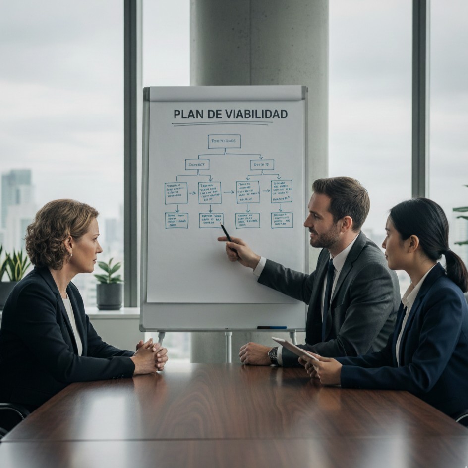 Abogados de concurso de acreedores en Madrid en reunión estratégica para la empresa