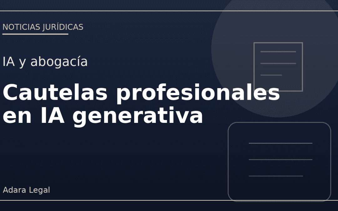 La Abogacía Española fija cautelas para el uso profesional de la IA generativa
